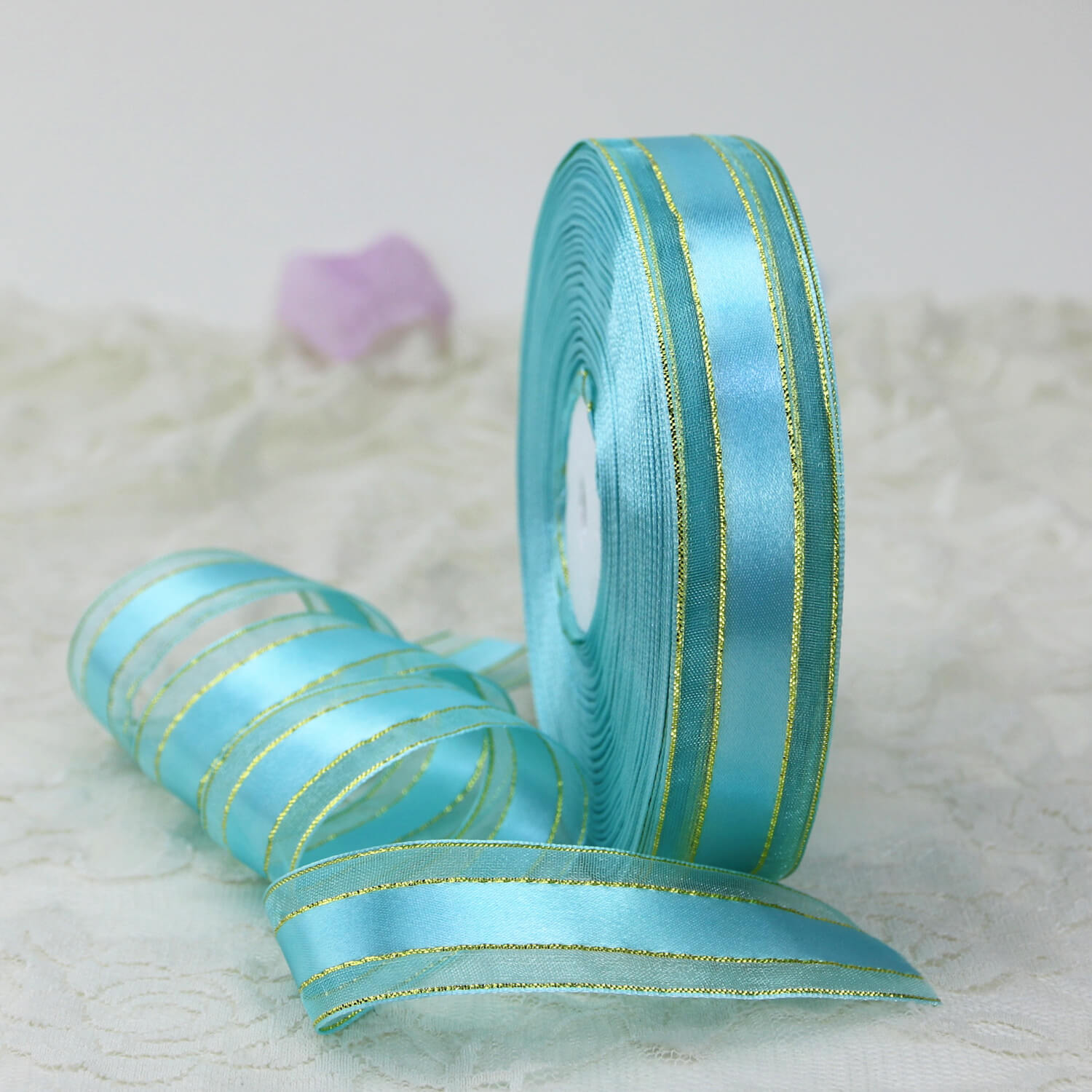 gold metallic edges organza ribbon (5)