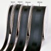 Wholesale golden metallic edges grosgrain satin ribbon for gift packing