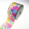 MingRibbon 75 mm Decorative Rainbow Polka Dots Grosgrain Ribbon