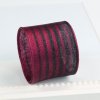 MingRibbon wholesale Ready stock 4 colors stripe mesh organza ribbon sheer ribbon for cake decorations