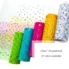 MingRibbon wholesale 15 cm*10 yards 27 colors heart fancy tulle fabric mesh fabric for DIY