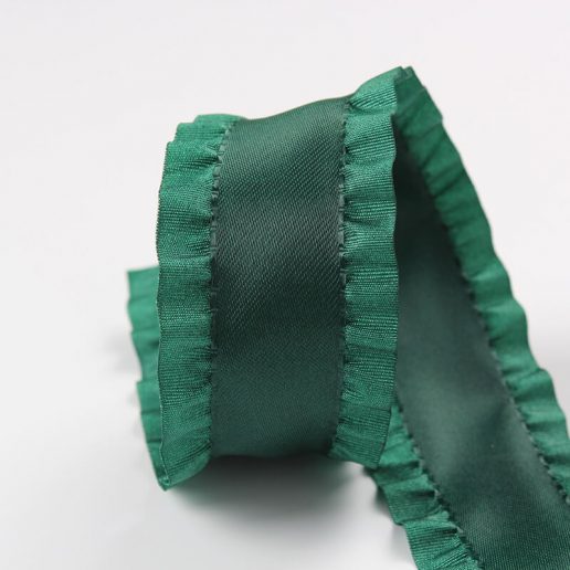 Double Ruffled Ribbon Double ruffle polyester decorative pleated ribbon - MingRibbon.com
