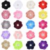 MingRibbon Ready stock 10 cm diameter handmade fabric flower with pearl 20 colors available