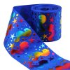 Ready stock jojo siwa bow ribbon roll 75 mm grosgrain decorative ribbon seahorse printed ribbon for hair bow making