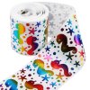 Ready stock jojo siwa bow ribbon roll 75 mm grosgrain decorative ribbon seahorse printed ribbon for hair bow making