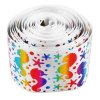 Ready stock jojo siwa bow ribbon roll 75 mm grosgrain decorative ribbon seahorse printed ribbon for hair bow making