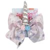 MingRibbon Wholesale ready stock 8″ unicorn hair bows, party decorative jojo bow, printed grosgrain hair bows with clip 8 colors available