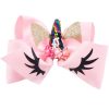 MingRibbon Wholesale ready stock 8 inches unicorn hair bow with clip