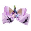 MingRibbon Wholesale ready stock 8 inches unicorn hair bow with clip