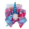MingRibbon Wholesale ready stock 8″ unicorn hair bows, party decorative bow, printed grosgrain hair bow with clip 4 colors available