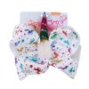 MingRibbon Wholesale ready stock 8″ unicorn hair bows, party decorative bow, printed grosgrain hair bow with clip 4 colors available