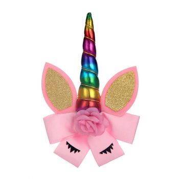MingRibbon Wholesale in stock 5″ unicorn hair bows, party decorative bow, grosgrain hair bow with clip 6 colors available