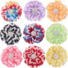MingRibbon Ready stock 6 cm diameter handmade diamond chiffon fabric flower 12 colors