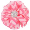 MingRibbon Ready stock 6 cm diameter handmade diamond chiffon fabric flower 12 colors