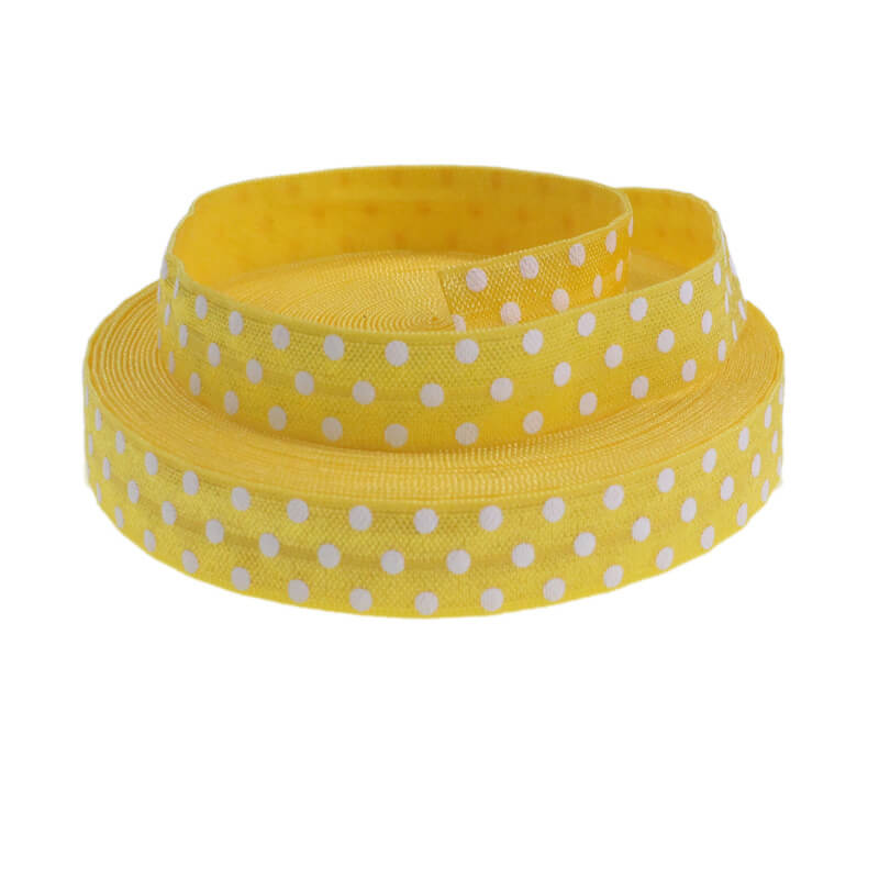 mingribbon 16mm polka dots elastic ribbon 8#
