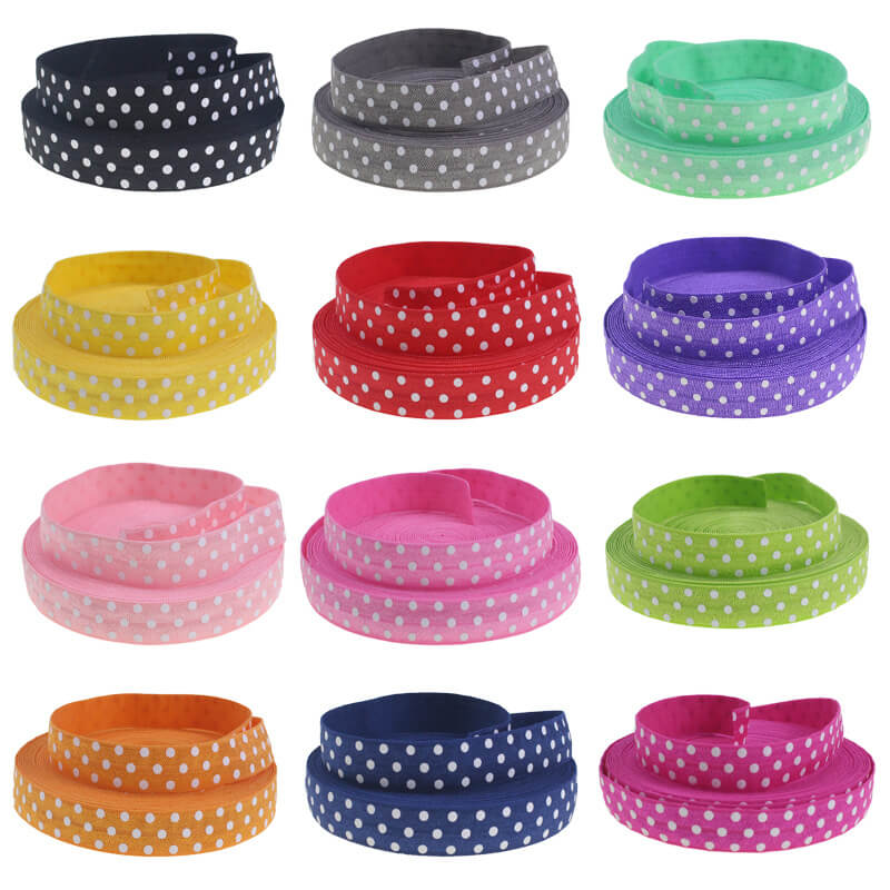 mingribbon 16mm polka dots elastic ribbon (7)