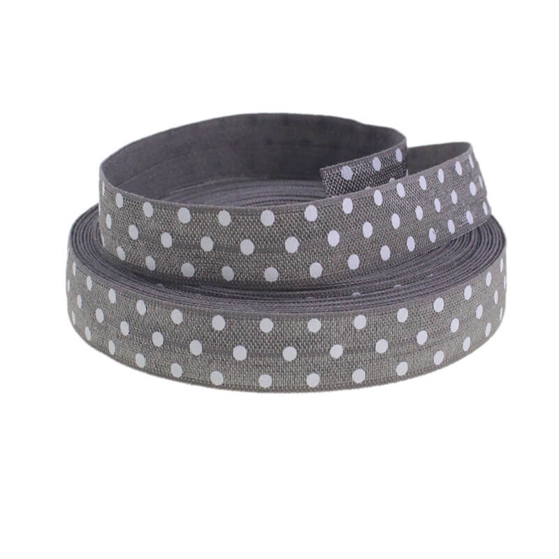 mingribbon 16mm polka dots elastic ribbon 6#