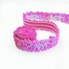 MingRibbon 3cm Elastic Sequin Ribbon, sequin border ribbon trim 18 colors available