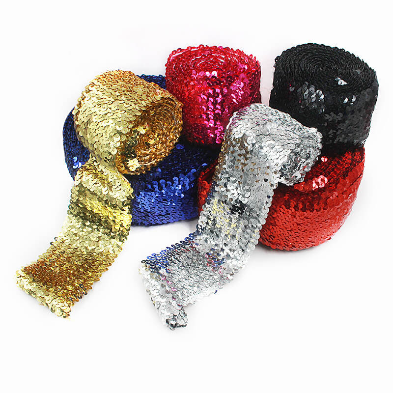 mingribbon 7.5cm elastic sequin ribbon (2)