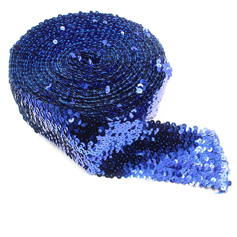 mingribbon 7.5cm elastic sequin ribbon