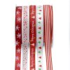 MingRibbon New Arrival 5 rolls/set Red Christmas Ribbon For Decorations 5 meters/roll