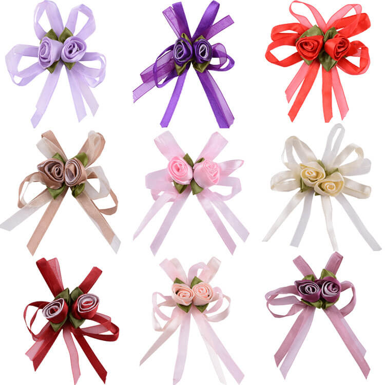 mingribbon organza flower for wedding' (13)