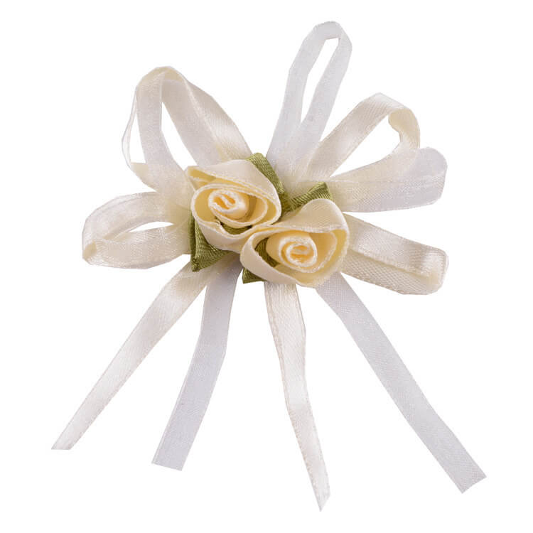 mingribbon organza flower for wedding' (2)