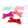 MingRibbon Wholesale ready stock 3″ velvet bows, red velvet hair bow with clip