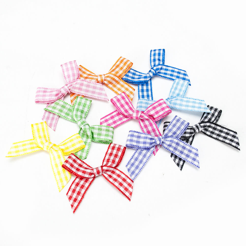 4 Gingham Bows 4cm / Many Colors / Ribbon for Bows,bow Ribbon,checkered Bow  Ribbons,plaid Bows,gingham Bow Ribbon 
