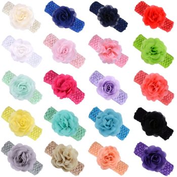 Baby girls elastic headbands | 3 inches hair bows headband