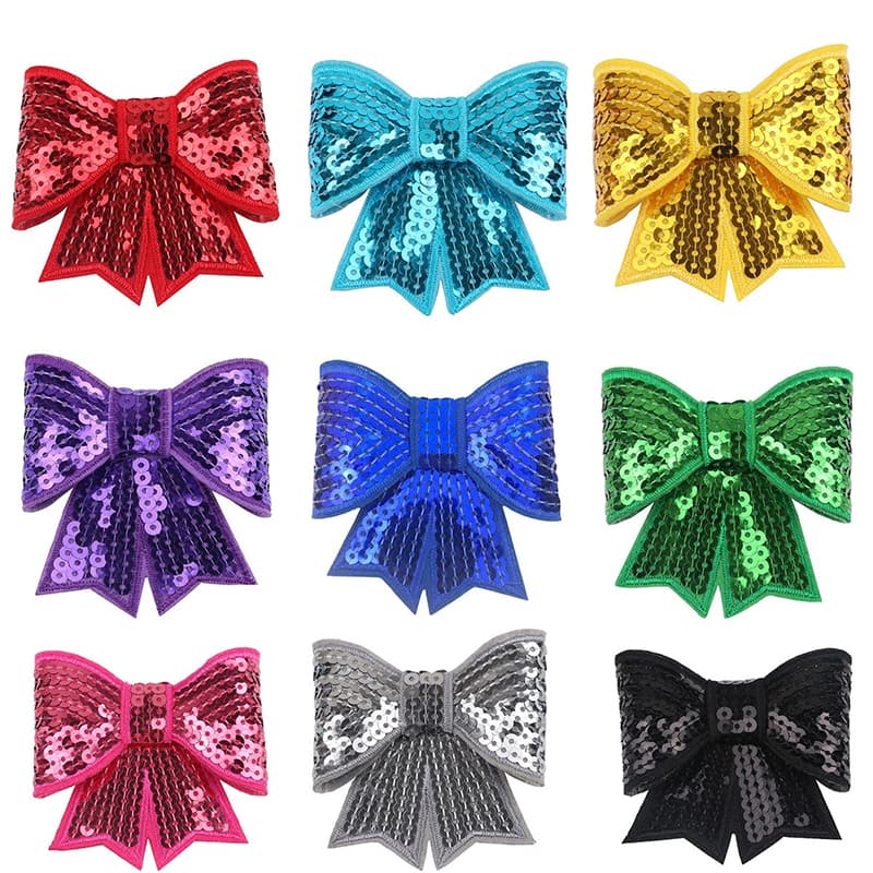 10-colors 3 inches wide sequin bow | decorative pre made bow 10-colors 3 inches wide sequin bow | decorative pre made bow