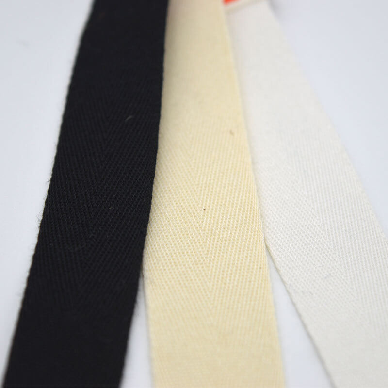 MingRibbon high density 25mm organic Cotton Herringbone Ribbon (1)