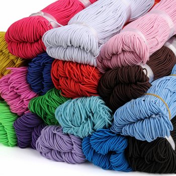 MingRibbon ready stock 1.2mm colorful elastic cord 18 colors