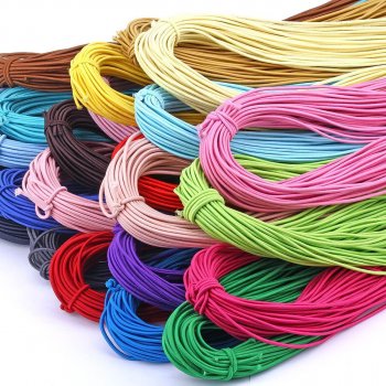MingRibbon ready stock 2mm wide colorful elastic cord 24 colors