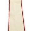 MingRibbon 60 mm wide organic natural white Herringbone Ribbon With Red Stripe