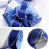 MingRibbon 40 mm Blue Christmas Ribbon Organza Wired Ribbon