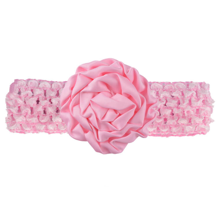 mingribbon baby girl headband with satin flower (1)