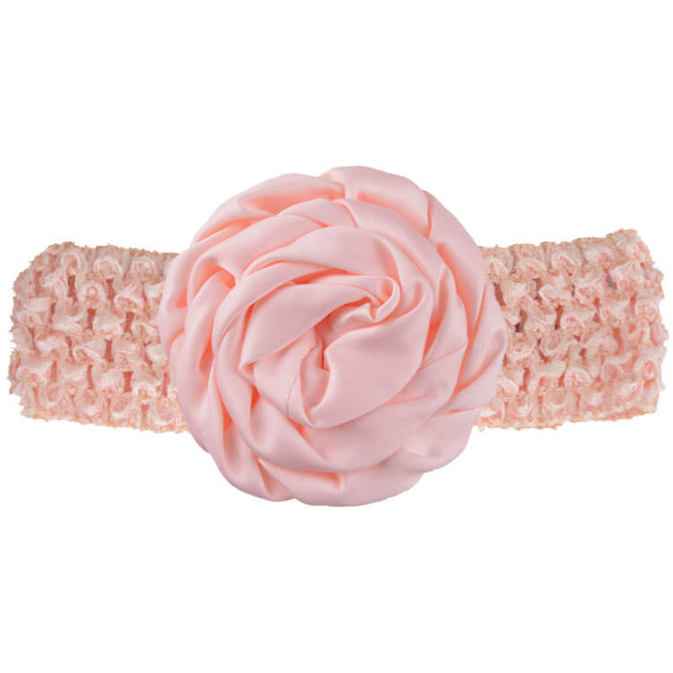mingribbon baby girl headband with satin flower (14)