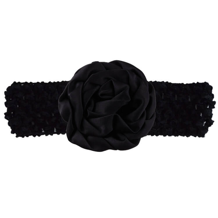 mingribbon baby girl headband with satin flower (2)