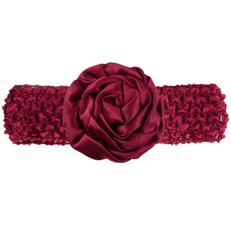 mingribbon baby girl headband with satin flower (5)