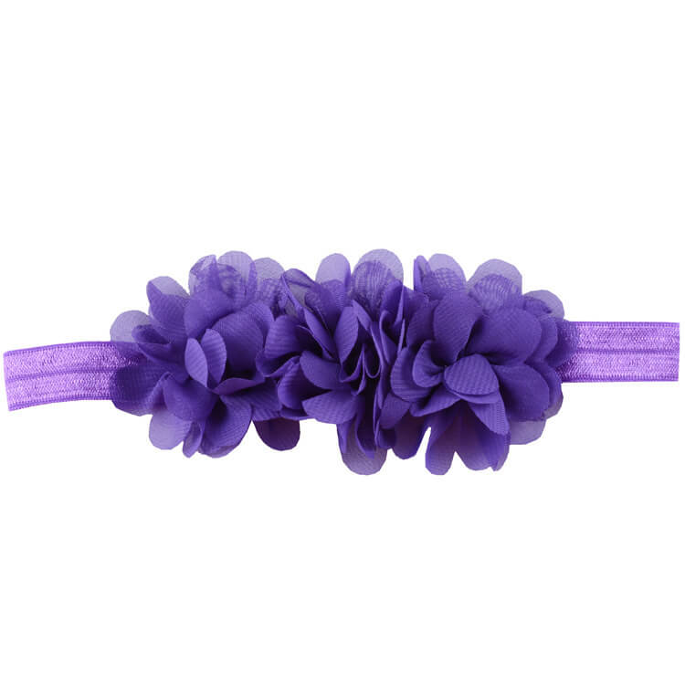 mingribbon baby headband with chiffon flowers (1)
