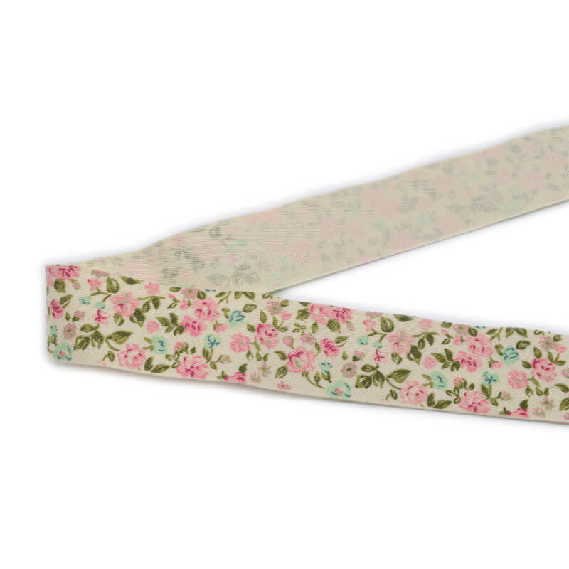 mingribbon flora printed cotton ribbon high density 25mm wide (2)