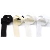 MingRibbon high density 25mm organic natural white woven cotton ribbon for label