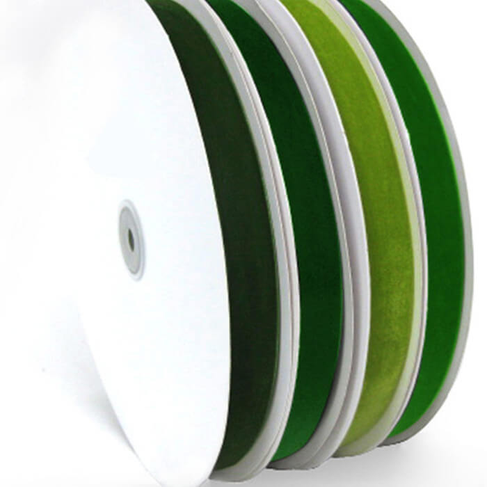 16 mm wide single faced nylon velvet ribbon tape