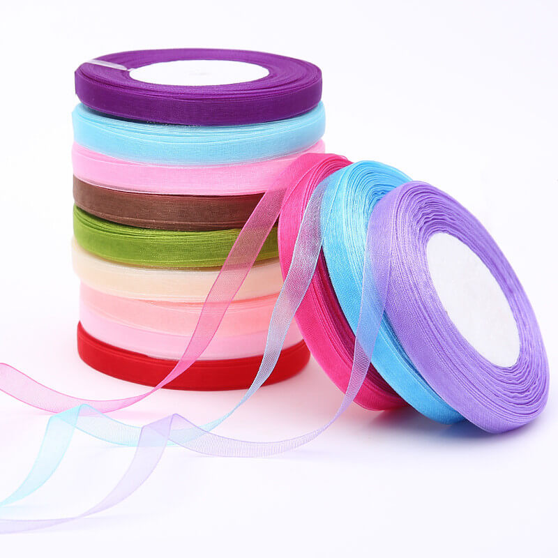 mingribbon organza ribbon nylon sheer ribbon roll (3)