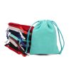 MingRibbon 10 × 12 cm solid color drawstring velvet pouch 6 colors available