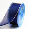 MingRibbon 40 mm Blue Christmas Ribbon Organza Wired Ribbon