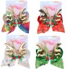 MingRibbon Wholesale 6 Inch Christmas Bow Girls Hair Bow