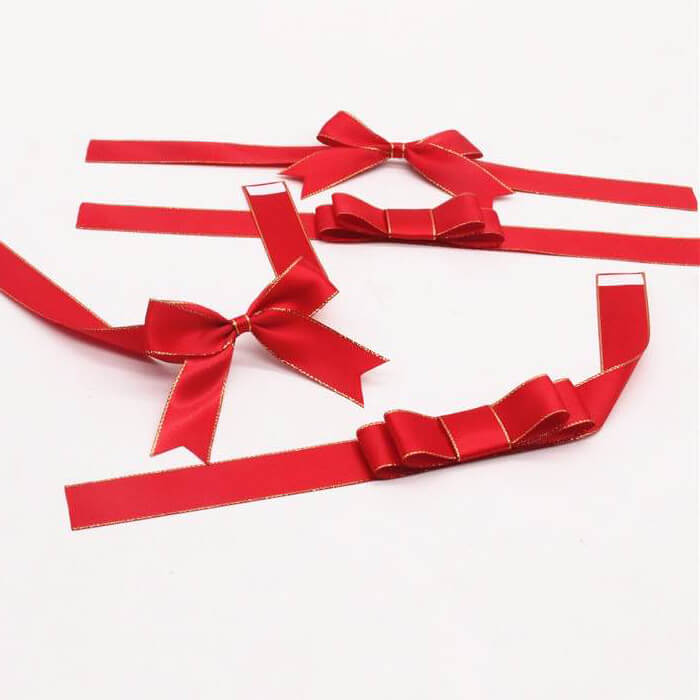 MingRibbon Custom Made Pre-Tied Gift Ribbon Bows Wholesale MingRibbon Custom Made Pre-Tied Gift Ribbon Bows Wholesale