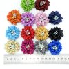 MingRibbon Ready stock 4cm diameter small Fabric Flower 14 colors available